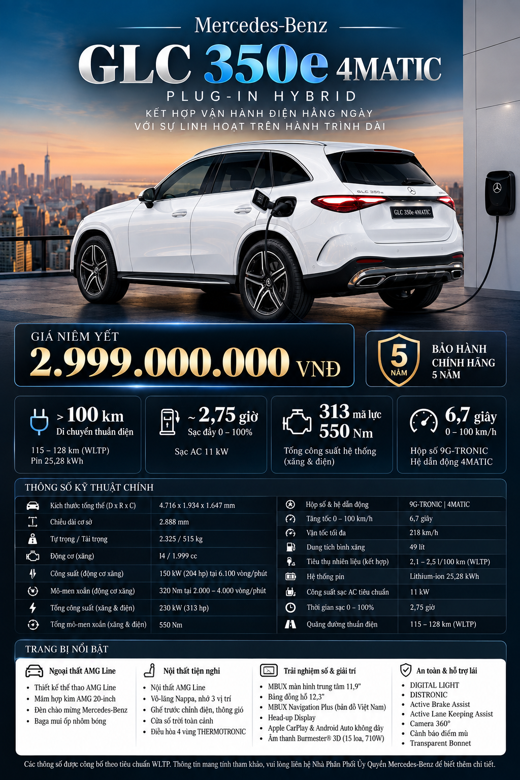 Mercedes GLC 350e sang trọng điện hóa